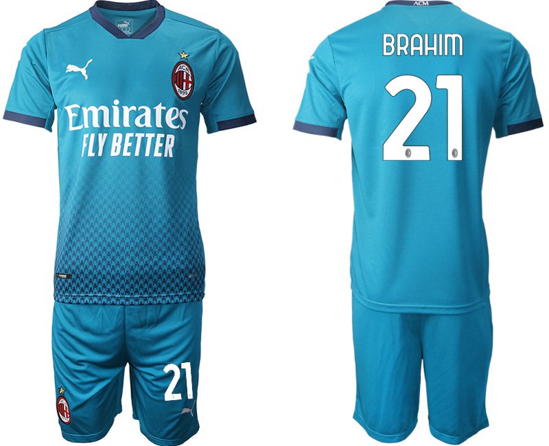 Men 2020-2021 club AC milan away #21 blue Soccer Jerseys->ac milan jersey->Soccer Club Jersey